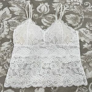 LACE CROP TOP🤍🤍WHITE, S/M
